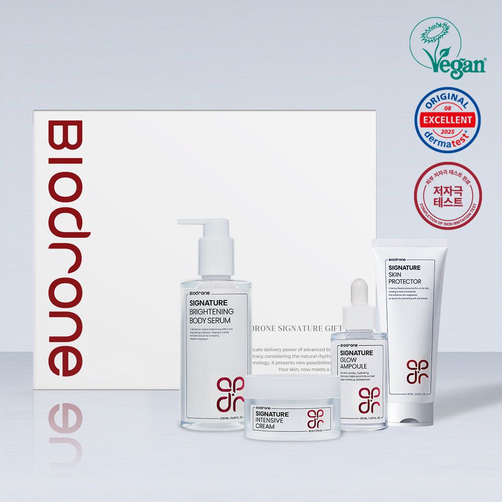 BIODRONE SIGNATURE 4 Piece Luxury Gift Set Exosome Skincare Full Routine K Beauty _ Made in Korea